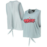 Boston Red Sox The Wild Collective Women's Open Back Twist-Tie Tank Top - Light Blue