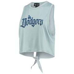 Los Angeles Dodgers The Wild Collective Women's Open Back Twist-Tie Tank Top - Light Blue