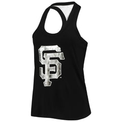 San Francisco Giants The Wild Collective Women's Tonal Athleisure Racerback Tank Top - Black