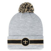 New Orleans Saints Cuffed Knit Hat with Pom - Heather Gray cheap