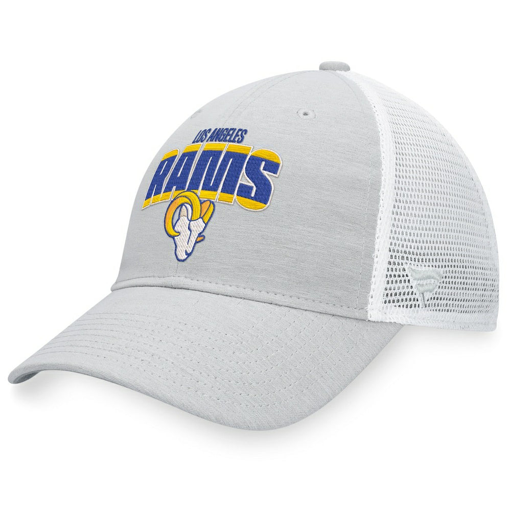 Los Angeles Rams Trucker Snapback Hat - Heather Gray/White discount