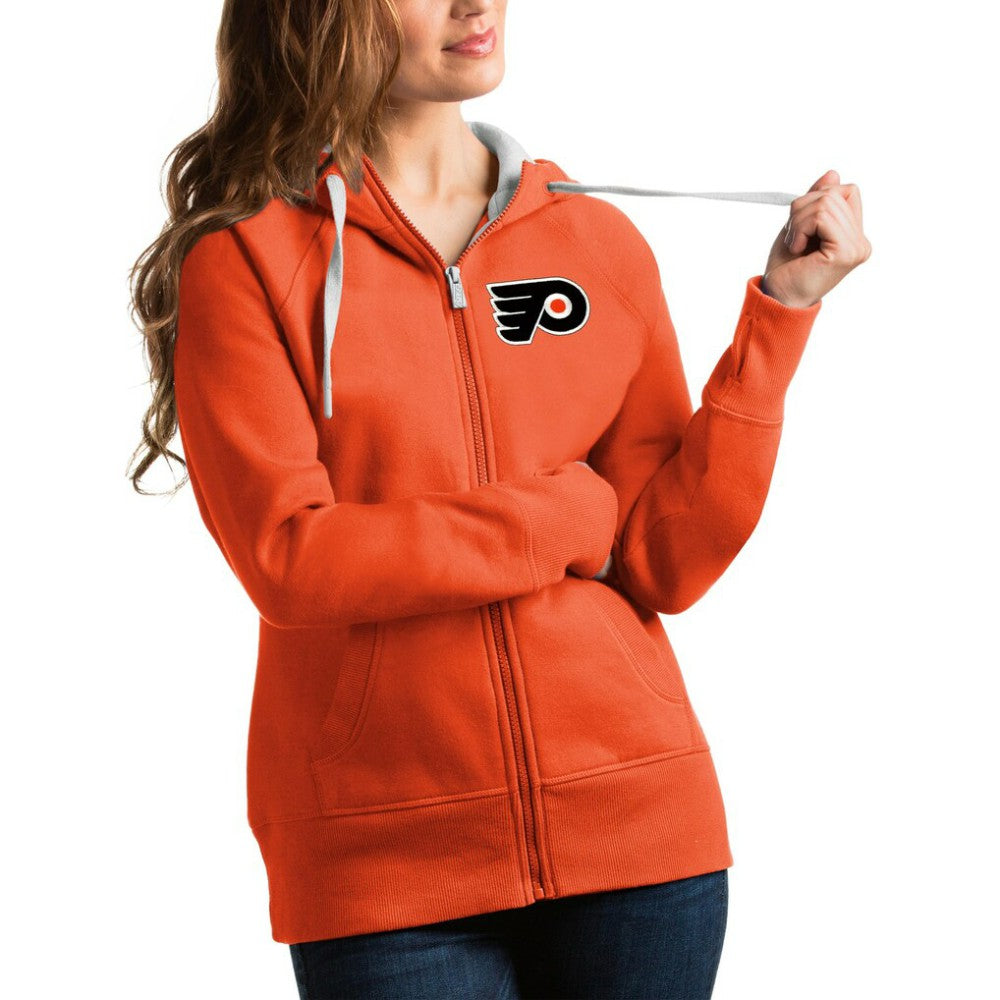 Philadelphia Flyers Antigua Women's Victory Full-Zip Hoodie Orange