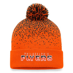 Philadelphia Flyers Fanatics Iconic Gradient Cuffed Knit Hat with Pom Orange