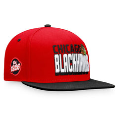 Chicago Blackhawks Fanatics Heritage Retro Two-Tone Snapback Hat Red/Black