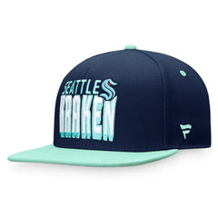 Seattle Kraken Fanatics Heritage Retro Two-Tone Snapback Hat Navy/Blue
