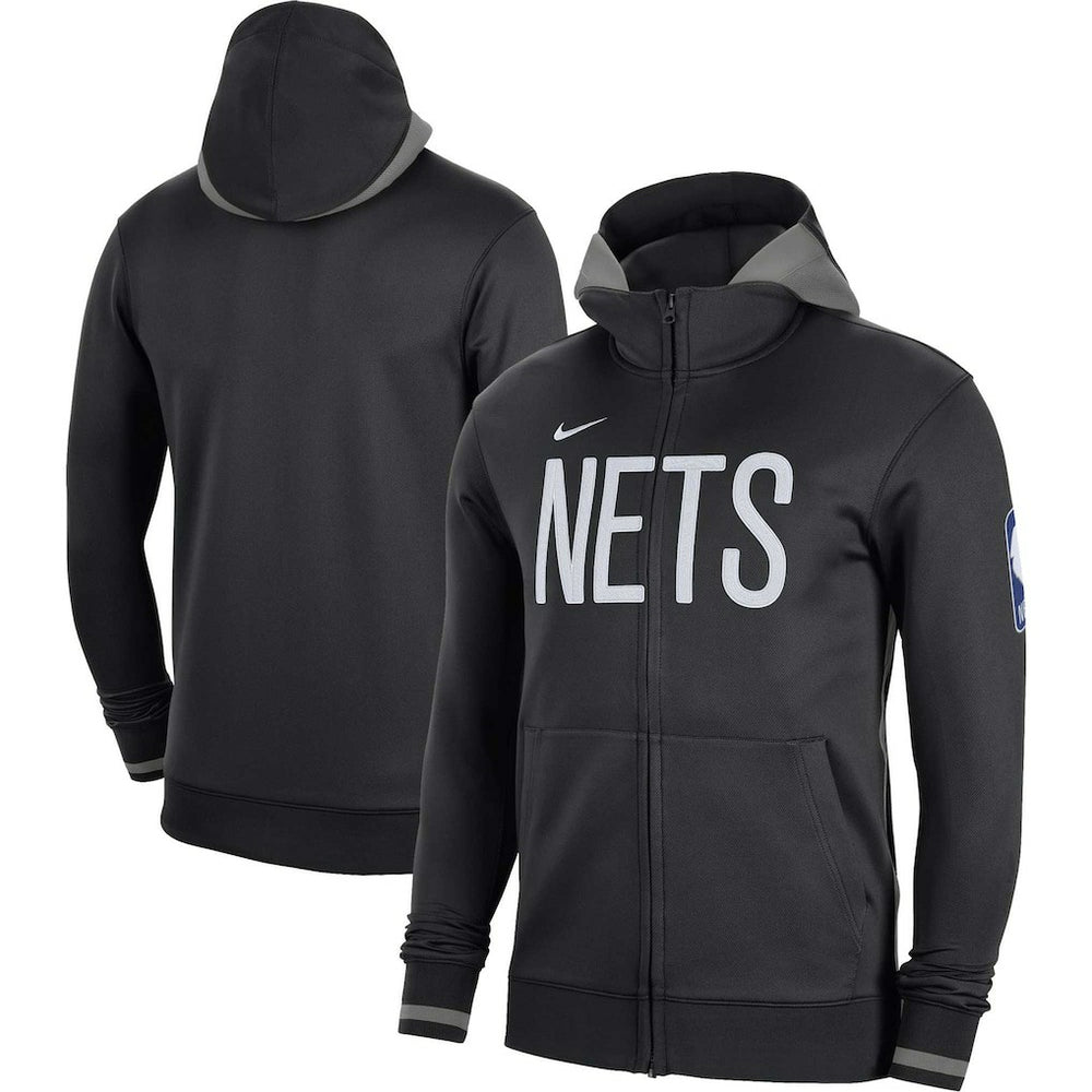 Brooklyn Nets Authentic Showtime Performance Full-Zip Hoodie - Black | Nike cheap