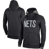 Brooklyn Nets Authentic Showtime Performance Full-Zip Hoodie - Black | Nike cheap
