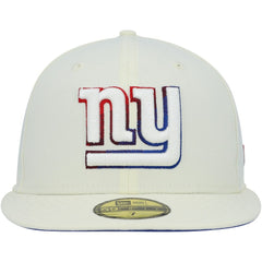 New York Giants New Era Chrome Color Dim 59FIFTY Fitted Hat - Cream cheap