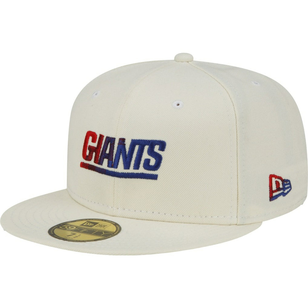 New York Giants New Era Chrome Color Dim 59FIFTY Fitted Hat - Cream on sale