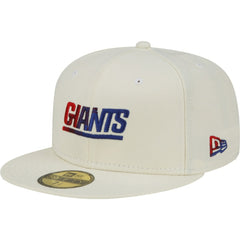 New York Giants New Era Chrome Color Dim 59FIFTY Fitted Hat - Cream on sale
