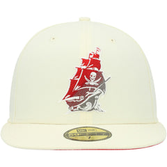 Tampa Bay Buccaneers New Era Chrome Color Dim 59FIFTY Fitted Hat - Cream cheap