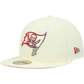 Tampa Bay Buccaneers New Era Chrome Color Dim 59FIFTY Fitted Hat - Cream sale