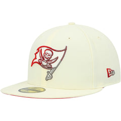 Tampa Bay Buccaneers New Era Chrome Color Dim 59FIFTY Fitted Hat - Cream sale