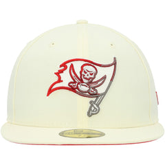 Tampa Bay Buccaneers New Era Chrome Color Dim 59FIFTY Fitted Hat - Cream sale