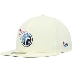 Tennessee Titans New Era Chrome Color Dim 59FIFTY Fitted Hat - Cream discount