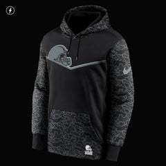 Cleveland Browns RFLCTV Chevron Pullover Hoodie - Black | Nike for sale
