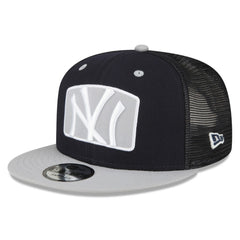 New York Yankees Logo Zoom Trucker 9FIFTY Snapback Hat - Navy | New Era