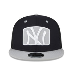 New York Yankees Logo Zoom Trucker 9FIFTY Snapback Hat - Navy | New Era