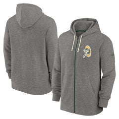 Green Bay Packers Historic Lifestyle Full-Zip Hoodie - Heather Charcoal | Nike on sale