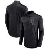 Colorado Rockies Tough Minded Lightweight Quarter-Zip Pullover - Black