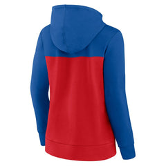 Chicago Cubs Women's Take The Field Colorblocked Hoodie Full-Zip Jacket - Royal/Red