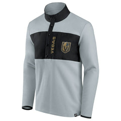 Vegas Golden Knights Fanatics Hockey Polar Fleece Quarter-Snap Jacket Gray/Black