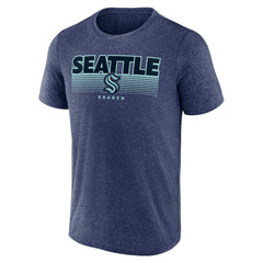 Seattle Kraken Fanatics Prodigy Performance T-Shirt Heathered Deep Sea Blue