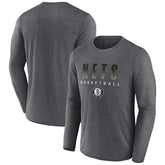 Brooklyn Nets Where Legends Play Iconic Practice Long Sleeve T-Shirt - Heathered Charcoal | Fanatics outlet