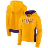Los Angeles Lakers Women's Iconic Halftime Colorblock Pullover Hoodie - Gold | Fanatics outlet