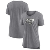 Brooklyn Nets Women's True Classics Tri-Blend T-Shirt - Heathered Gray | Fanatics for sale