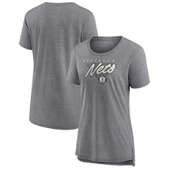 Brooklyn Nets Women's True Classics Tri-Blend T-Shirt - Heathered Gray | Fanatics for sale