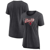 Chicago Bulls Women's True Classics Tri-Blend T-Shirt sale - Heathered Charcoal | Fanatics shop