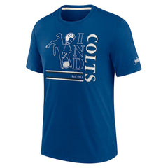 Indianapolis Colts Wordmark Logo Tri-Blend T-Shirt - Royal | Nike discount