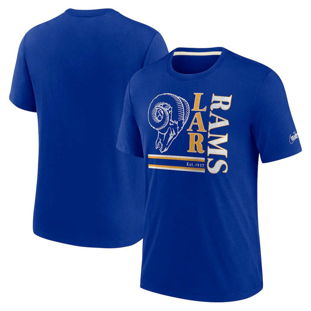 Los Angeles Rams Wordmark Logo Tri-Blend T-Shirt - Royal | Nike cheap