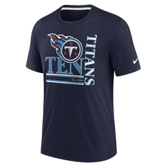 Tennessee Titans Wordmark Logo Tri-Blend T-Shirt - Navy | Nike on sale