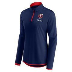 Minnesota Twins Women's Worth The Drive Quarter-Zip Jacket - Navy