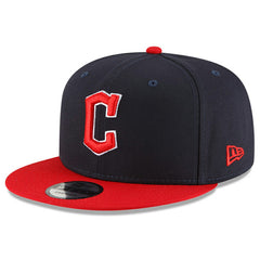 Cleveland Guardians Team Color 9FIFTY Snapback Adjustable Hat - Navy/Red | New Era