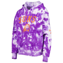 Phoenix Suns Women's Brushed Cotton Tie-Dye Pullover Hoodie - Purple | New Era on sale