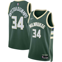 Giannis Antetokounmpo Milwaukee Bucks Unisex Swingman Jersey - Icon Edition - Hunter Green | Nike online