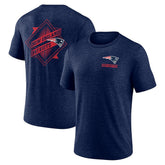 New England Patriots Diamond Scroll Tri-Blend T-Shirt - Navy discount