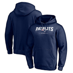 New England Patriots Logo Team Lockup Fitted Pullover Hoodie - Navy sale