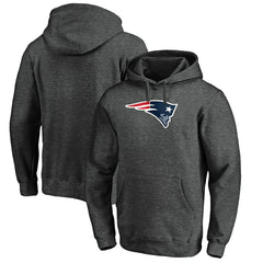 New England Patriots Primary Logo Fitted Pullover Hoodie - Charcoal discount