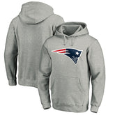 New England Patriots Primary Logo Fitted Pullover Hoodie - Heather Gray online