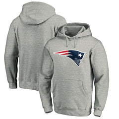 New England Patriots Primary Logo Fitted Pullover Hoodie - Heather Gray online