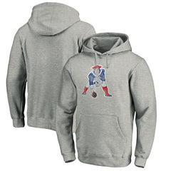 New England Patriots Throwback Logo Pullover Hoodie - Heathered Gray cheap