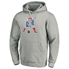 New England Patriots Throwback Logo Pullover Hoodie - Heathered Gray cheap