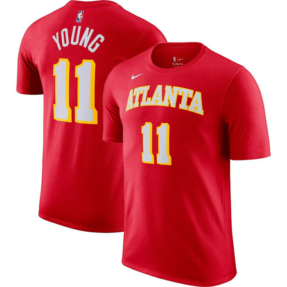 Trae Young Atlanta Hawks Icon 2022/23 Name & Number T-Shirt - Red | Nike for sale