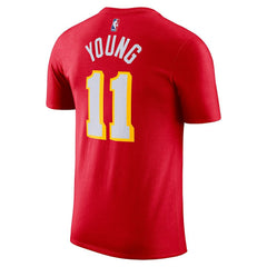 Trae Young Atlanta Hawks Icon 2022/23 Name & Number T-Shirt - Red | Nike for sale