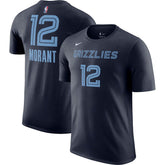 Ja Morant Memphis Grizzlies Icon 2022/23 Name & Number T-Shirt - Navy | Nike cheap