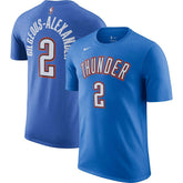 Shai Gilgeous-Alexander Oklahoma City Thunder Icon 2022/23 Name & Number T-Shirt - Blue | Nike for sale
